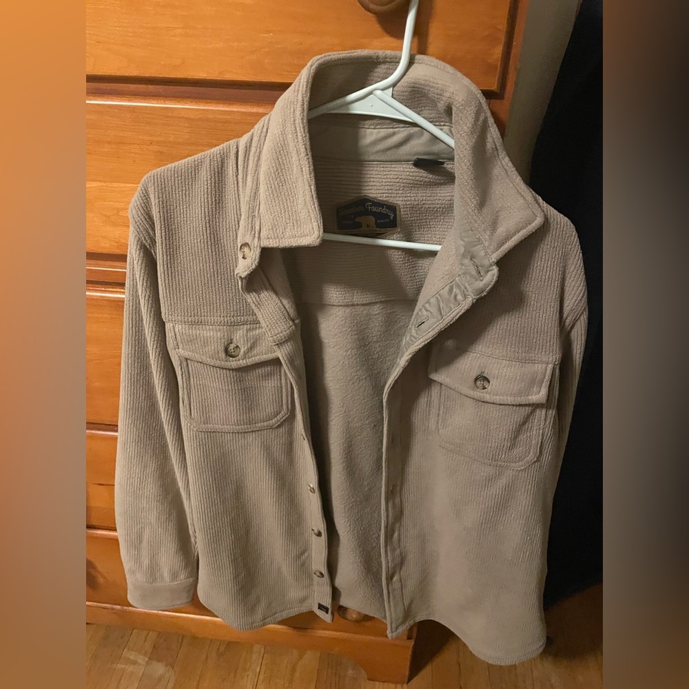 Brown button down